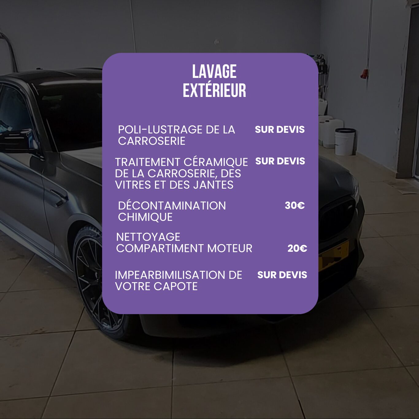 suppléments extérieur lavage