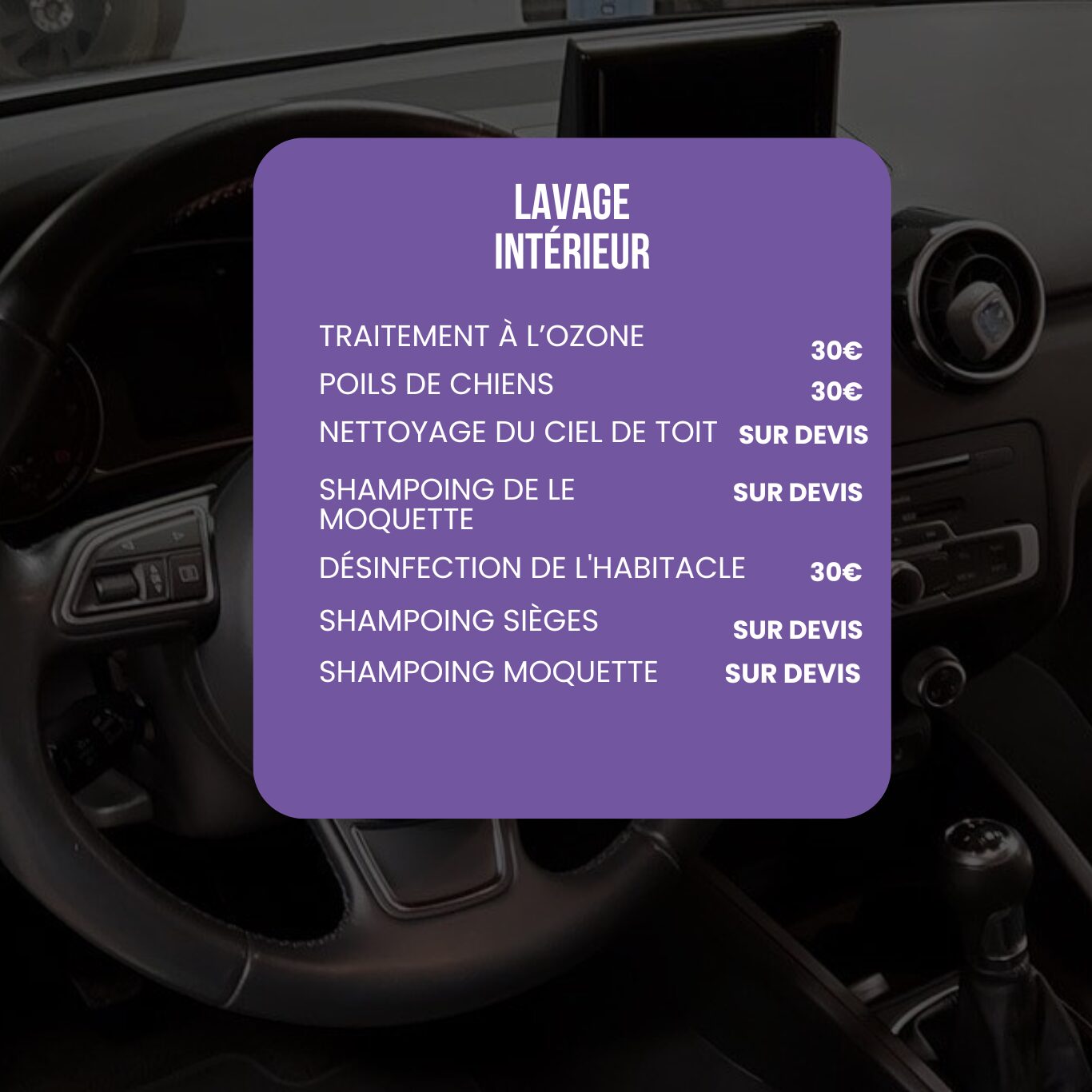 suppléments lavage extérieur